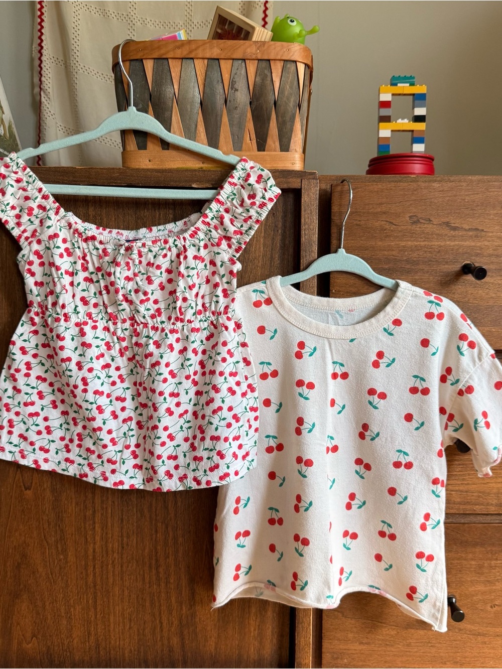 Set of two cherry print girls tees old navy & target